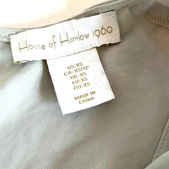 House of Harlow 1960 Silver Gray Satin MIDI dress size XS - Picture 8 of 10